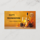Carte De Visite Joyeux Thanksgiving Automne (Devant)