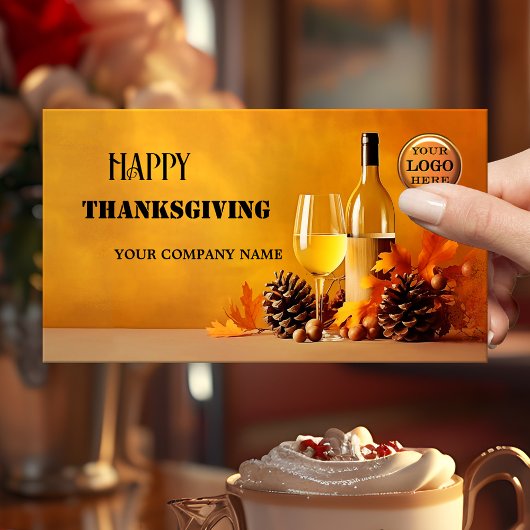 Carte De Visite Joyeux Thanksgiving Automne