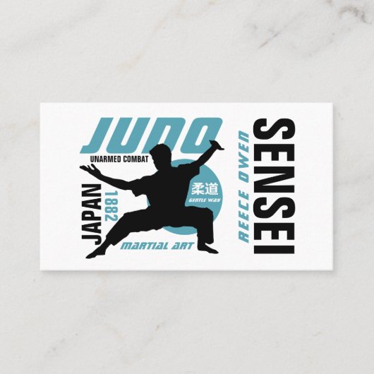 Carte De Visite Judo Design, Sensei (Devant)
