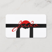 Carte De Visite Judo instructor - Black Belt and sun  (Devant)