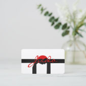 Carte De Visite Judo instructor - Black Belt and sun  (Debout devant)