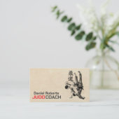Carte De Visite Judo instructor - Kanji and Judoka  (Debout devant)