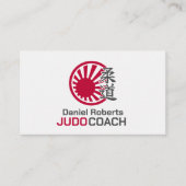 Carte De Visite Judo instructor - Kanji and Rising Sun (Devant)