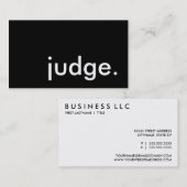 Carte De Visite juge. (Devant / Derrière)