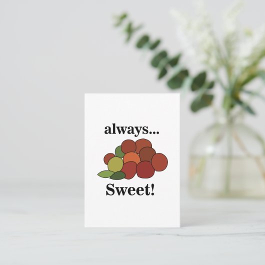 Carte De Visite Jujube Fruit  (Debout devant)