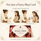 Carte De Visite July Ruby Birthstone Shop Card