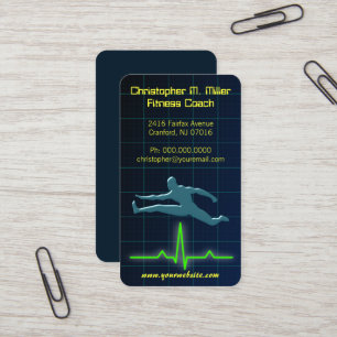 Carte De Visite Jumping Homme Fitness Entraîneur personnel