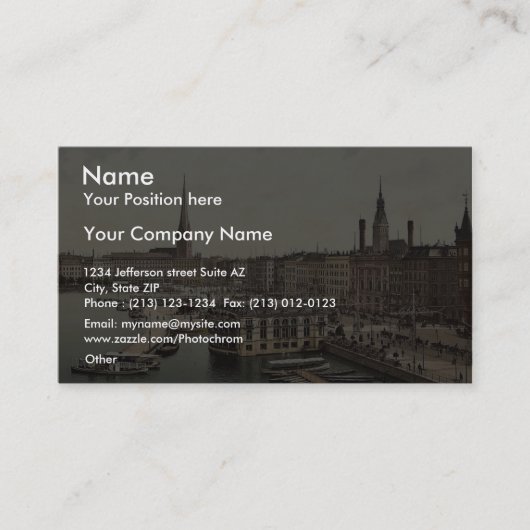 Carte De Visite Jungfernsteig du Nord, Hambourg, Allemagne cla (Devant)