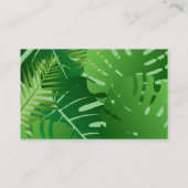 Carte De Visite Jungle Conure Orange Parrot Vert Feuilles Avian (Dos)