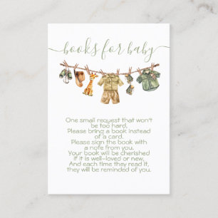 Carte De Visite Jungle Safari Clothesline Apportez un livre