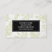 Carte De Visite Juniper Branches Black Frame Arrière - plan (Dos)