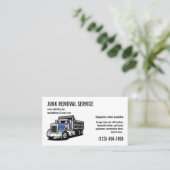 CARTE DE VISITE JUNK GARBAGE REMOVAL SERVICES HAULING (Debout devant)