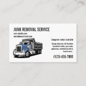 CARTE DE VISITE JUNK GARBAGE REMOVAL SERVICES HAULING (Devant)