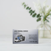 CARTE DE VISITE JUNK GARBAGE REMOVAL SERVICES HAULING SILVER (Debout devant)