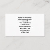 CARTE DE VISITE JUNK GARBAGE REMOVAL SERVICES HAULING SILVER (Dos)