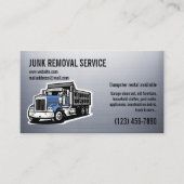 CARTE DE VISITE JUNK GARBAGE REMOVAL SERVICES HAULING SILVER (Devant)