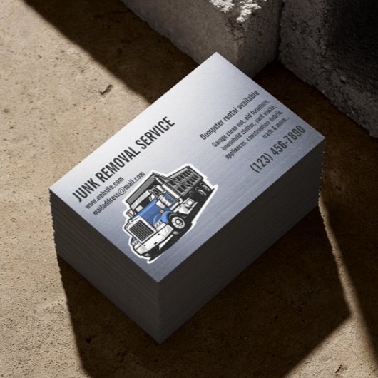 CARTE DE VISITE JUNK GARBAGE REMOVAL SERVICES HAULING SILVER