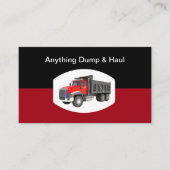 Carte De Visite Junk Hauling & Dumpster Rental Servics (Devant)