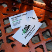 CARTE DE VISITE JUNK HAULING TRASH REMOVAL VERT NOIR