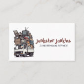 Carte De Visite Junk Removal Garbage Hauling Truck Service (Devant)