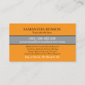 Carte De Visite Junk Removal & Hauling (Dos)