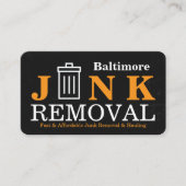 Carte De Visite Junk Removal & Hauling (Devant)