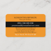 Carte De Visite Junk Removal & Hauling (Dos)