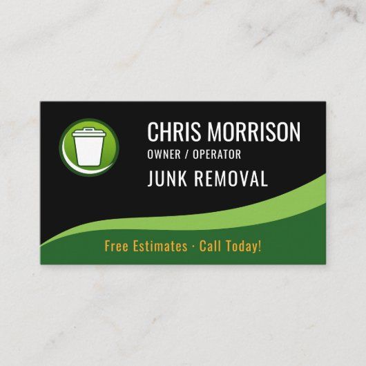 Carte De Visite Junk Removal Service (Devant)