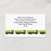 Carte De Visite Junk Removal Trash Hauling Theme (Dos)