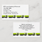 Carte De Visite Junk Removal Trash Hauling Theme (Devant / Derrière)