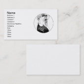 Carte De Visite Jupe Peacock Beardsley Art Nouveau (Devant / Derrière)