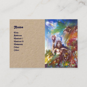 Carte De Visite JUPITER ET LION Grèce Mythologie Kraft Papier