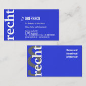 Carte de visite juridique (Devant / Derrière)