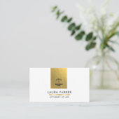 Carte De Visite Juridique Black Scale Gold Classic (Debout devant)