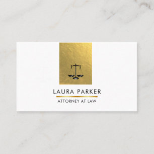 Carte De Visite Juridique Black Scale Gold Classic