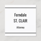 Carte de visite juridique simple et simple (Devant)