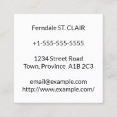 Carte de visite juridique simple et simple (Dos)