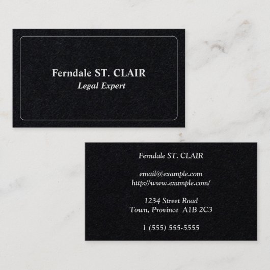 Carte de visite juridique simple et simple (Devant / Derrière)
