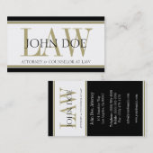 Carte De Visite Jurisprudence en or (Devant / Derrière)
