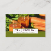 Carte De Visite Jus de carottes, bar à jus (Devant)