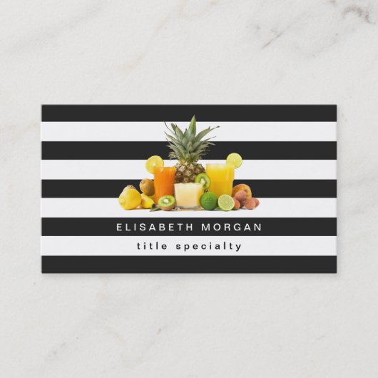 Carte De Visite Jus de fruits Kiwi à l'ananas - Grandes Blances No (Devant)