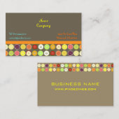 Carte De Visite Jus de fruits rétro ~ arrière - plan cendré (Devant / Derrière)