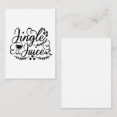 Carte De Visite Jus de Jingle Drôle Bière de Noël Boire (Devant / Derrière)