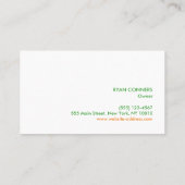 Carte De Visite Jus de Juice Bar Company Orange Paille Logo (Dos)