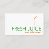 Carte De Visite Jus de Juice Bar Company Orange Paille Logo (Devant)