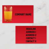 Carte De Visite Jus d'orange (Devant / Derrière)