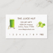 Carte De Visite Jus Smoothie Petit-déjeuner Aquarelle Loyauté (Dos)