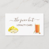 Carte De Visite Jus Smoothie Petit-déjeuner Aquarelle Loyauté (Devant)