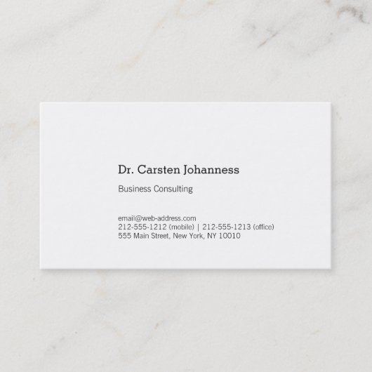 Carte De Visite Juste clair ! (Devant)