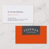 Carte De Visite Juste clair et moderne (Devant / Derrière)